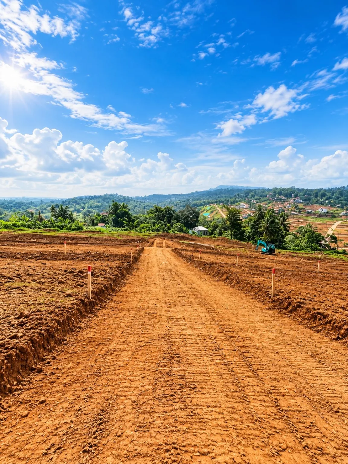 Foto aktual pembukaan jalur jalan internal kavling Harmoni Hanjawong Village
