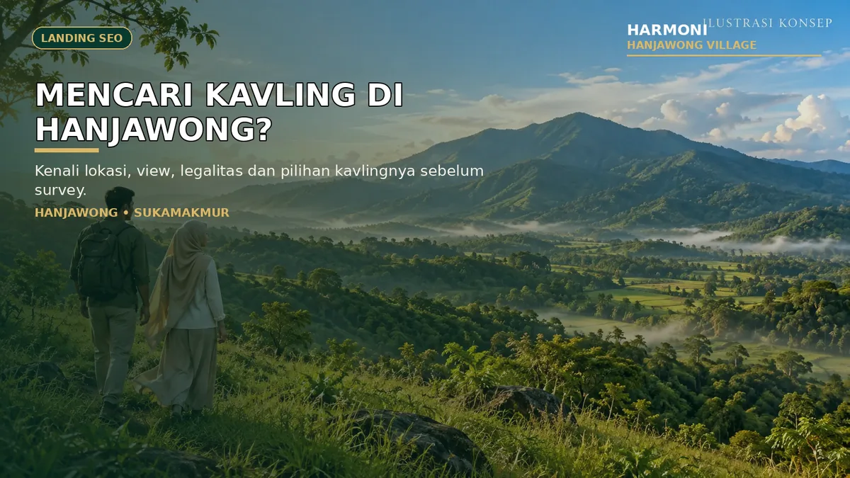 Visual kawasan kavling Hanjawong Sukamakmur