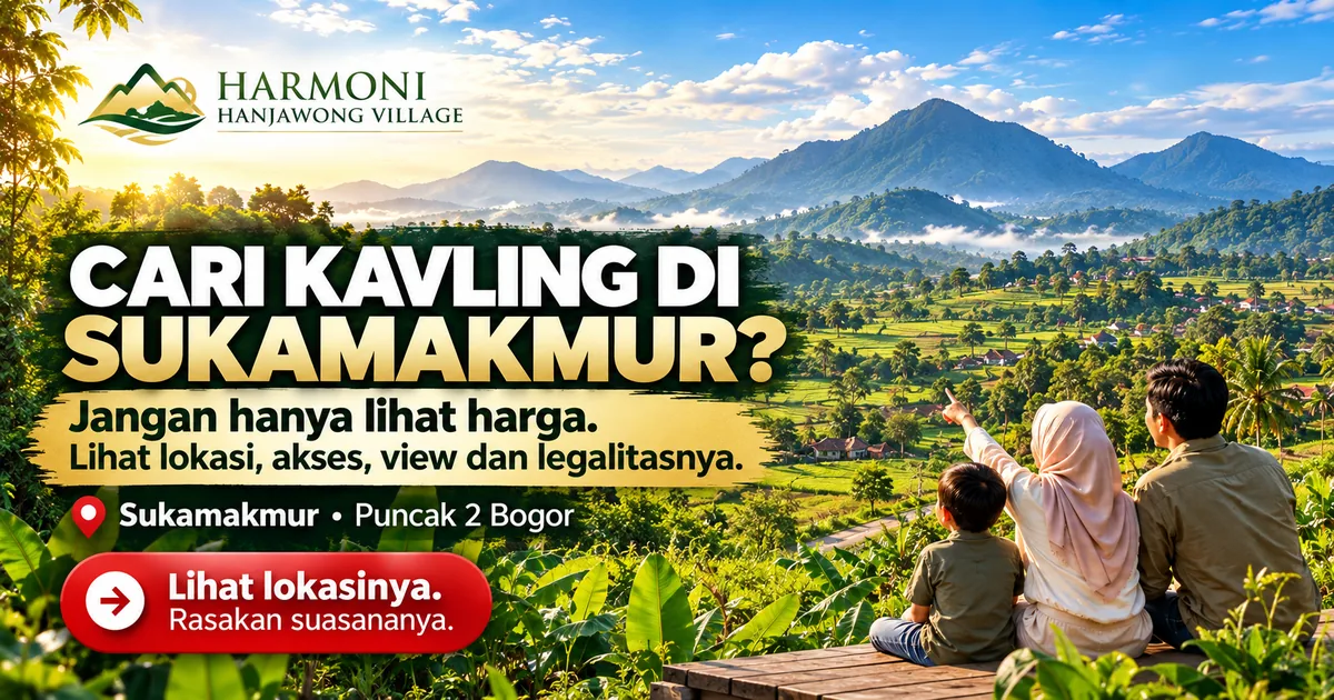 Visual kawasan kavling Sukamakmur Bogor
