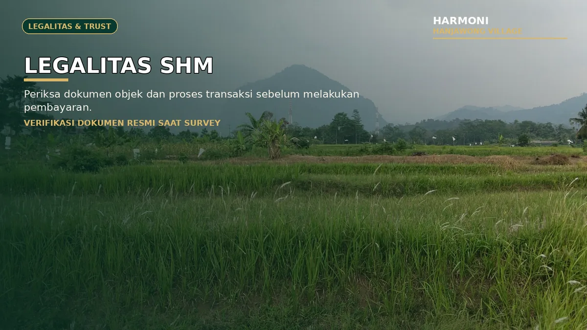 Visual edukasi legalitas SHM Harmoni Hanjawong Village