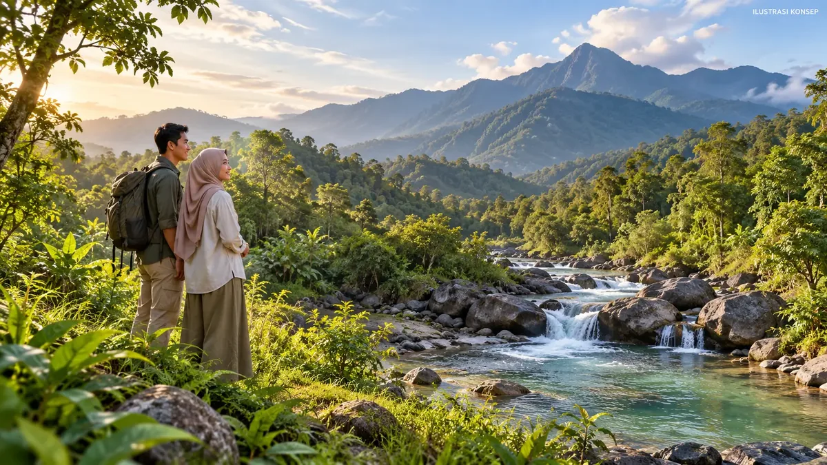 Ilustrasi konsep blok Riverside Harmoni Hanjawong Village