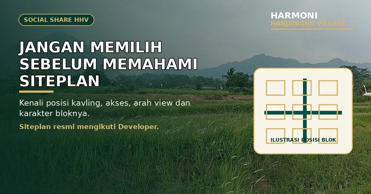 Social preview panduan memahami posisi kavling dan siteplan